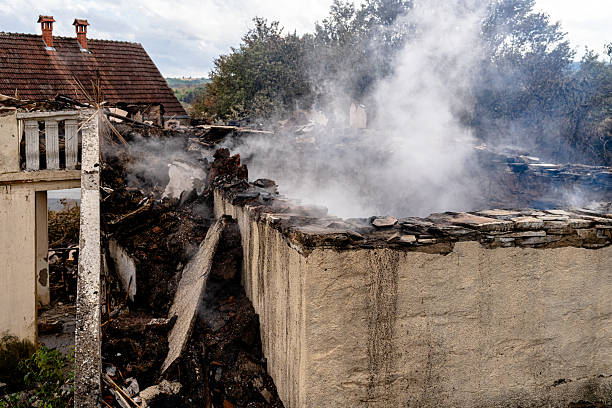 Professional Fire Damage Removal technician working in Bloomsbury, NJ